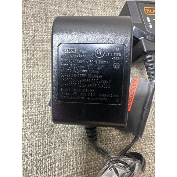 Genuine Black+Decker LCS1620 16V/20V Max Lithium Battery Charger - Picture 4 of 4